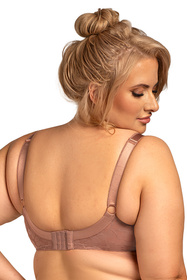 Nessa Ana N500A biustonosz miękki haftowany tiul beż