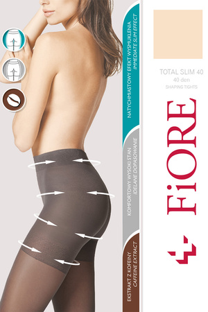 Fiore Total Slim 40 den M5207 Wyrób pończoszniczy rajstopy, light natural