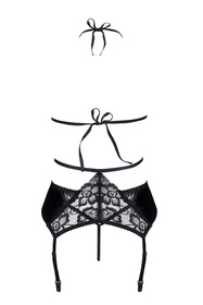 Beauty Night Alanis set komplet z pasem do pończoch, koronka black