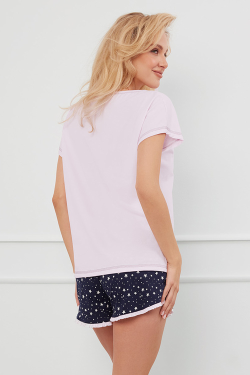 Piżama Italian Fashion Libra kr.r. kr.sp. róż/druk