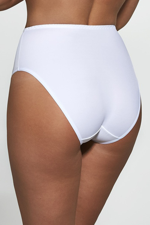 Viki Style 584 figi z mikrofibry z koronką na bokach śnieżna biel