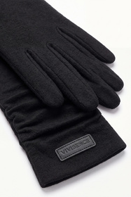 Vivisence 7226 długie rękawiczki dzianinowe damskie, black