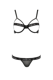 Nocna komplet biustonosz + stringi Passion Kyouka set black 