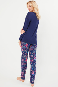 Piżama Italian Fashion Folk dł.r. dł.sp. granat/druk