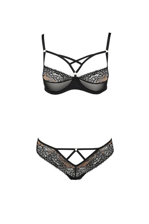 Nocna komplet biustonosz + stringi Casmir Divine bikini black