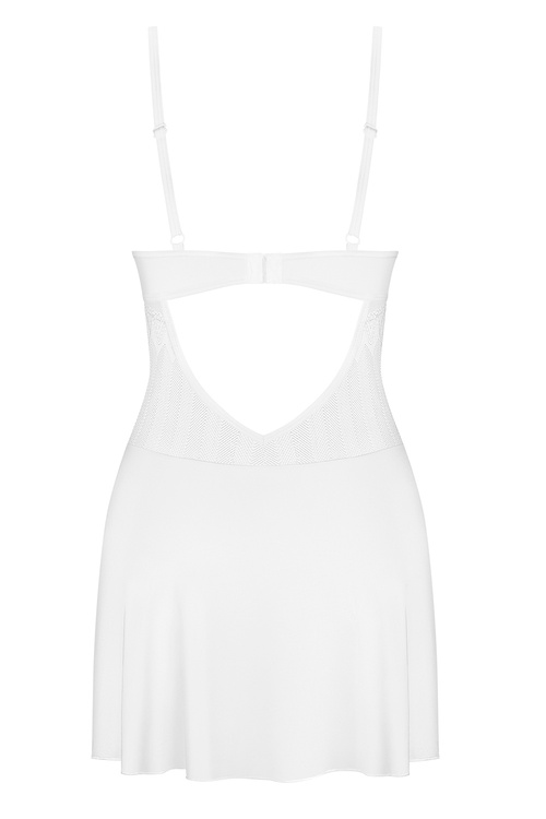 Komplet koszulka + stringi Obsessive Alissium chemise white