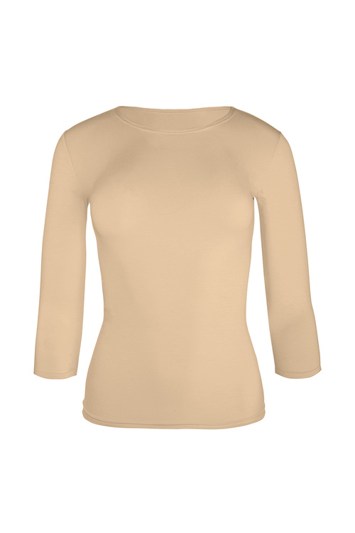 Babell Manati klasyczna bluzka z rękawem 3/4 light beige