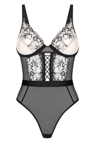 Obsessive Vila Blanes teddy body z fiszbinami multicolor