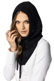 Komplet balaclava kaptur+rękawiczki Vivisence 7097Kmpl czarny
