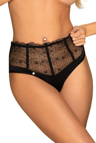 Obsessive Sharlotte panties Majtki figi, czarny