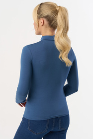 Babell Resta elegancka bluzka z golfem denim