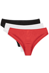 Brazyliany Vivisence 4018 3-pack czarny/biały/czerwony