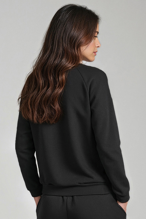 Vivisence 9004 bluza nierozpinana z okrągłym dekoltem czarny