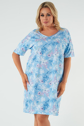 Koszula Italian Fashion Kaweri kr.r. druk/niebieski