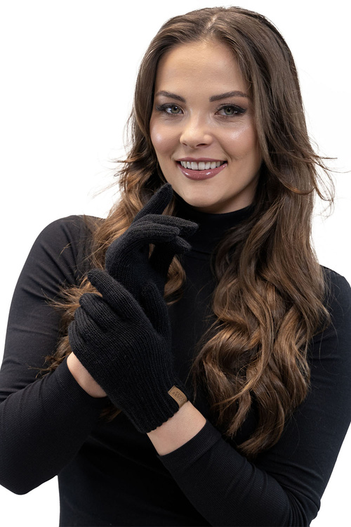 Komplet czapka+komin+rękawiczki Vivisence 7014 Kmpl+R czarny