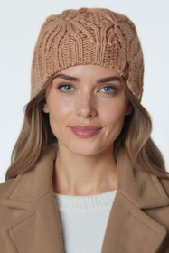 Komplet czapka+szalik Vivisence 70112Kmpl beżowy