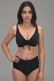 Kostium kąpielowy biustonosz miękki Vivisence 3202 czarny-błysk