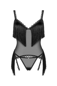 Gorset sexy Obsessive Sherila corset czarny