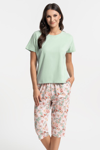 Moraj PDD4800-016 piżama z krótkim rękawem spodnie 3/4 green