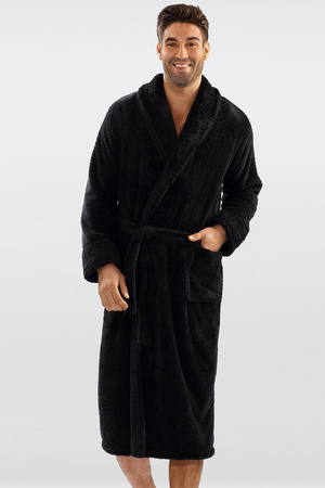 Dkaren 130 Nocna szlafrok, czarny