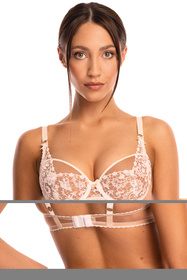 Biustonosz push-up Bella Misteria 36-76 Klasyczna Elegancja beżowo-biały