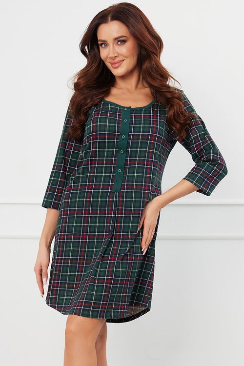 Koszula Italian Fashion Foggia r.3/4 druk/zielony