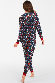 Kombinezon długi Italian Fashion Makala dł.r. dł.sp. druk/granat