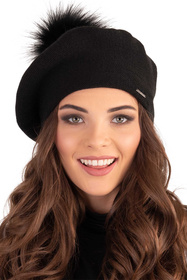 Vivisence 7035 Nakrycie głowy beret, czarny