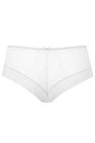 Le Vernis Romance LV-SZ20 szorty z tiulu i haftu biały