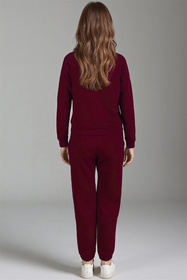 Komplet bluza+spodnie Vivisence 9204kmpl bordowy