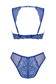 Obsessive Giselia set Nocna komplet biustonosz + figi, niebieski