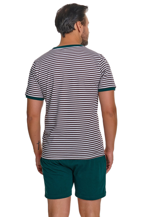 Doctor Nap PMB.7404 piżama męska z kieszeniami choco green