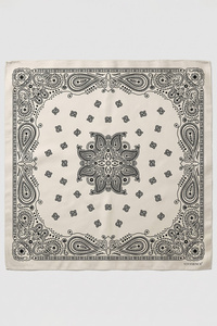 Vivisence S65-017 apaszka jedwabna paisley beżowy/czarny