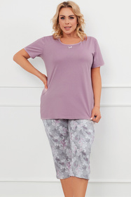 Piżama Italian Fashion Ibena kr.r. sp.3/4 wrzos/druk