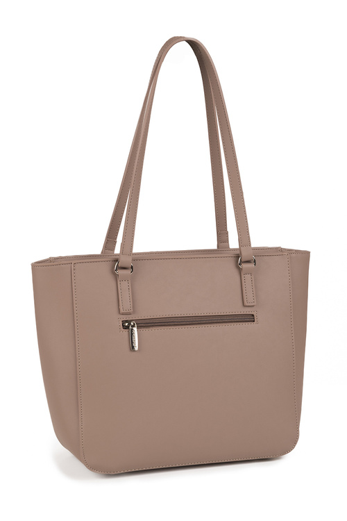 Vivisence T0017 torebka na ramię z zamkiem taupe