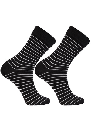 Skarpety Moraj CML400-015 patt 1-black/paski