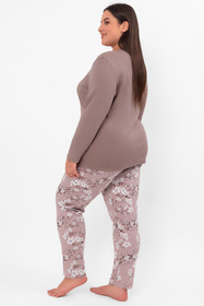 Piżama Italian Fashion Kimuri dł.r. dł.sp. cappuccino/druk