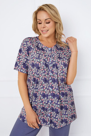 Nocna piżama Italian Fashion Bonaria kr.r. sp.3/4 druk/jeans