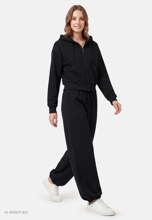 Vivisence 9211kmpl komplet bluza i spodnie nogawki 2 w 1 czarny