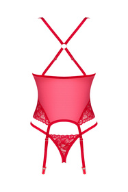 Gorset sexy Obsessive Lacelove corset czerwony
