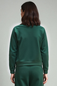 Vivisence 9004 bluza nierozpinana z okrągłym dekoltem zielony