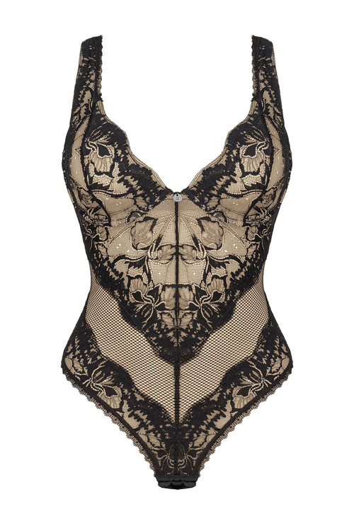 Obsessive Olvidia teddy Body sexy, czarny