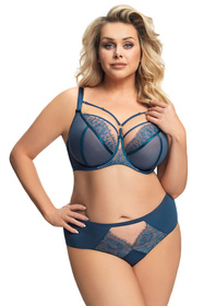 Gorsenia K665 Paradise Majtki figi, niebieski