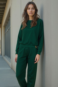 Komplet bluza+spodnie Vivisence 9205kmpl zielony