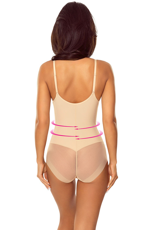 Lapinee 7006 Ofelia body wyszczuplające pod biustem beż