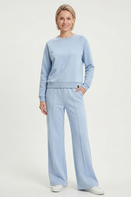 Vivisence 9004 bluza nierozpinana z okrągłym dekoltem błękitny