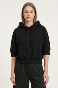Vivisence 9008 bluza nierozpinana z kapturem czarny