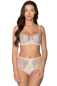 Biustonosz półusztywniany Gaia 1186 Margherita szaro-różowy