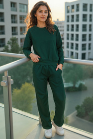 Komplet bluza+spodnie Vivisence 9205kmpl zielony