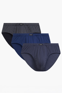 Atlantic 3MP 214 slipy męskie bawełniane 3 sztuki granat/ciemnoniebieski/denim
